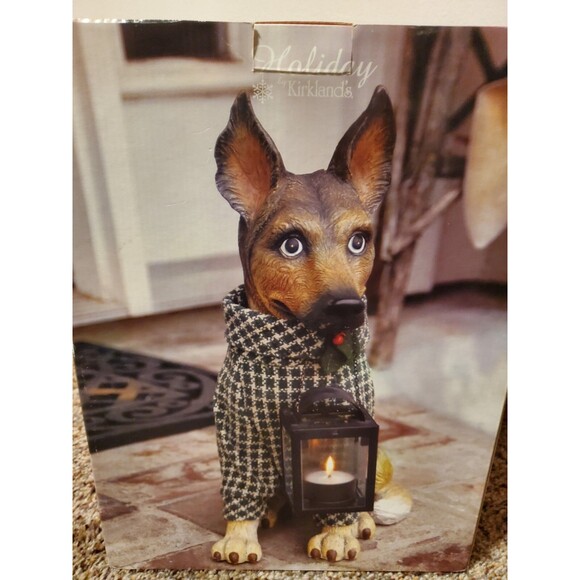 Kirkland's Holiday German Shepherd w/tea light lantern Statute - RH#19 - Picture 5 of 5